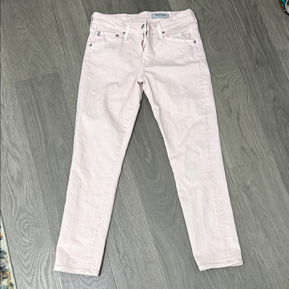 AG Women's Light Pink Skinny Jeans - Classic Slim Fit
